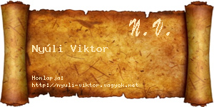 Nyúli Viktor névjegykártya